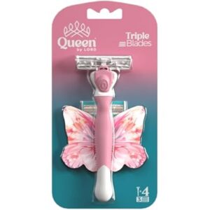queen by lord triple blades smooth razor 4 blades refill 75.32